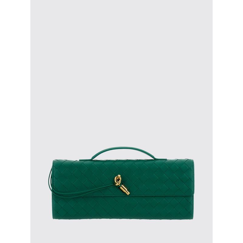 Bottega Veneta Women Andiamo Woven Leather Clutch Bottega Veneta